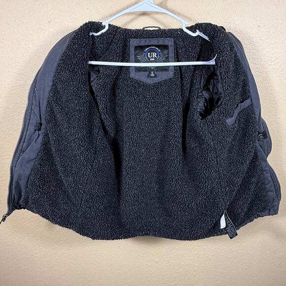 Urban Republic Boys Sherpa Lined Utility Military Jacket Size 7/8 Gray Coat - Picture 4 of 15